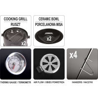 GRILL WĘDZARNIA OKRĄGŁA 40CM.