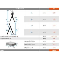 DRABINA ALUMINIOWA WOLNOSTOJĄCA SECURY MULTIGRIP  6 SZCZEBLI