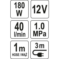 KOMPRESOR SAMOCHODOWY Z LAMPĄ LED 180W