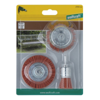 ZESTAW SZCZOTEK DRUCIANYCH DRUT POKRYTY NYLONEM, 3SZT.