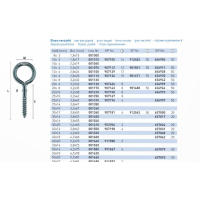 WKRĘTY OCZKOWE OCYNKOWANE 2.8*20*6MM