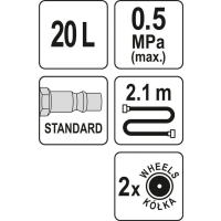 PNEUMATYCZNY NAPEŁNIACZ DO OLEJU 20L.