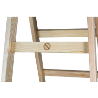 DRABINA DREWNIANA BRAKET STANDARD 2X4 SZCZEBLE 124CM