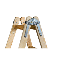 DRABINA DREWNIANA BRAKET PREMIUM 2X8 SZCZEBLI 240CM