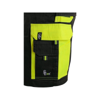 SPODNIE CXS OGRODNICZKI SIRIUS BRIGHTON CZARNO-ŻÓŁTE ROZM.52