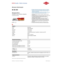 Szczypce Knipex 86 06 250 VDE 1000V