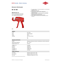 OBCINAK DO RUR Z TWORZYWA I INSTALACJIELEKTR.185MM