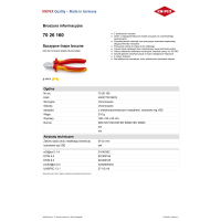SZCZYPCE TNĄCE BOCZNE IZOLOWANE 160MM