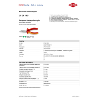 SZCZYPCE TNĄCE PÓŁOKRĄGŁE WYGIĘTE IZOLOWANE 160MM