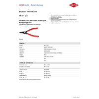 SZCZYPCE SEGERA BEZ OTWORÓW 140MM 4-7 KNIPEX 46 11 G1