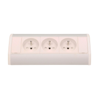 GNIAZDO MEBLOWE 3X2P+Z BIAŁO-SREBRNE