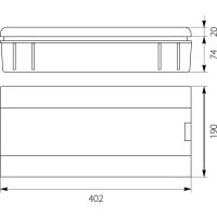 ROZDZIELNICA MODUŁOWA 1X18 PODTYNKOWA IP40 SRP-18 2.4