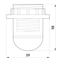 OPRAWKA PLASTIKOWA Z PIERŚCIENIEM E27 CZARNA