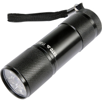 LATARKA ALUMINIOWA, 9LED, CZARNA