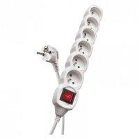 PRZEDŁUŻACZ Z WYŁĄCZNIKIEM 5M 6 GNIAZD