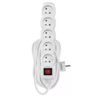 PRZEDŁUŻACZ Z WYŁĄCZNIKIEM 10M 5 GNIAZD