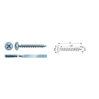 WKRĘT PODKŁADKOWY (3000) 4.0*25 PZ 2 BIAŁY OCYNK