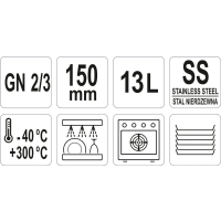 POJEMNIK GASTRONOMICZNY GN 2/3 150MM