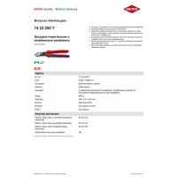 Szczypce tnące boczne Knipex 74 22 250 T