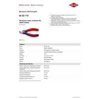 SZCZYPCE TNĄCE CZOŁOWE, POWLEKANE 160MM.