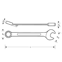 KLUCZ PŁASKO-OCZKOWY WYDŁUŻONY 17MM