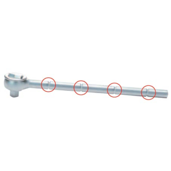 GRZECHOTKA 1/2 300MM 45 ZĘBÓW CHROM, UCHWYT DO PRZEDŁUŻKI