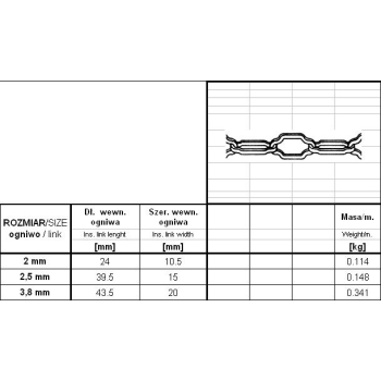 ŁAŃCUCH OZDOBNY KATEDRALNY ZŁOTY 2.0MM