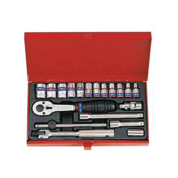 KOMPLET NASADEK 1/4 6-KĄTNE 19 SZTUK 4-13MM Z AKCESORIAMI