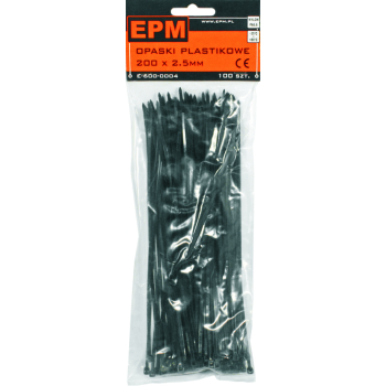 OPASKI PLASTIKOWE PA6.6 100SZT. CZARNE 100*2.5