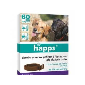 OBROŻA DLA DUŻYCH PSÓW HAPPS, DO ZWALCZANIA PASOŻYTÓW