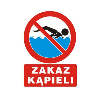 TABLICA 35*25CM ZAKAZ KĄPIELI