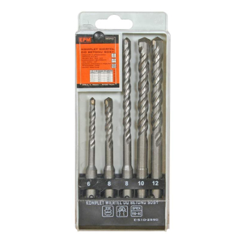 ZESTAW WIERTEŁ SDS+ DO BETONU 6,8 - KR, 8,10,12 - DŁ.  SZT.