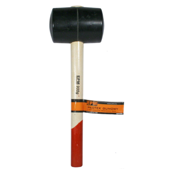 MŁOTEK GUMOWY DREWNIANA RĄCZKA 340G