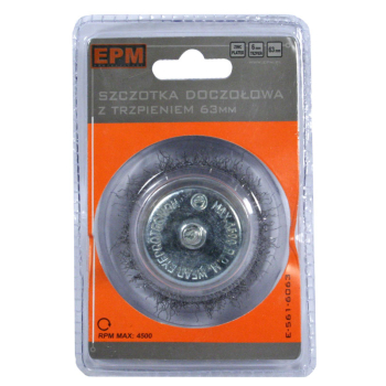 SZCZOTKA DOCZOŁOWA Z TRZPIENIEM 63MM ZN
