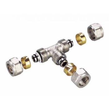 TRÓJNIK PEX-AL-PEX CHROM 16*16*16 POTRÓJNY