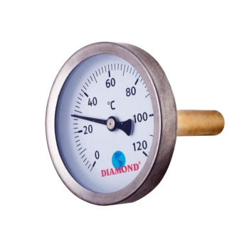 TERMOMETR ŚR 63MM 0-120C, TYŁ-GW 1/2'