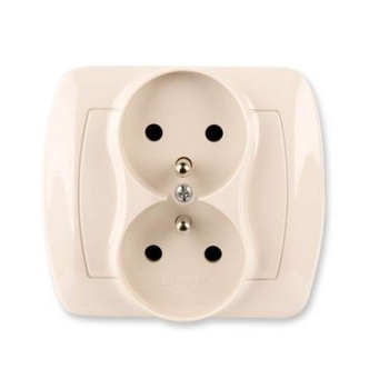 AKORD GNIAZDO 2-KROTNE Z/U BEŻOWE