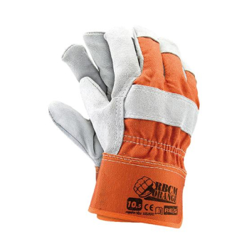 RĘKAWICE WZMACNIANE SKÓRA BYDLĘCĄ RBCMORANGE, PP-MORIS