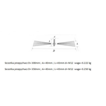 WYCIOR KOMINOWY BLASZKA 350MM