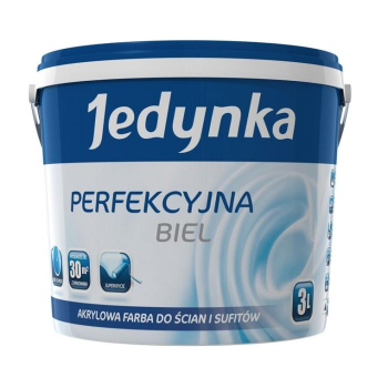JEDYNKA FARBA AKRYLOWA PERFEKCYJNA BIEL 10L