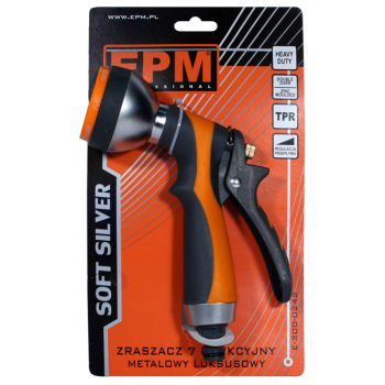 ZRASZACZ PISTOLETOWY 7-FUNKCYJNY SOFT SILVER