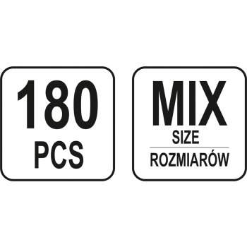 ZESTAW PRZELOTEK GUMOWYCH  180SZT MIX