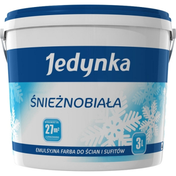 EMULSJA AKRYLOWA WEWNĘTRZNA JEDYNKA ŚNIEŻNOBIAŁA 10L