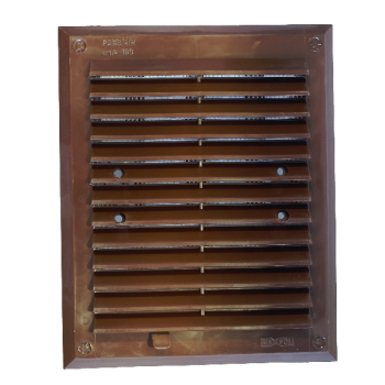KRATKA WENTYLACYJNA Z ŻALUZJĄ I SIATKĄ 175*215MM BRĄZOWA