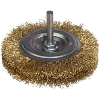 SZCZOTKA TARCZOWA DRUT MOSIĘŻNY TRZPIEŃ 6MM FI60MM