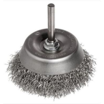 SZCZOTKA DOCZOŁOWA DRUT STALOWY TRZPIEŃ 6MM, FI70MM