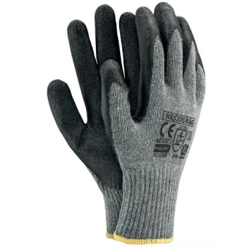 RĘKAWICE DZIANINOWE POWLEKANE GUMĄ RECODRAG CZARNE