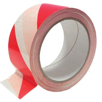 TAŚMA OSTRZEGAWCZA BIAŁO-CZERWONA 75-80MM*500M