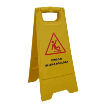 STOJAK OSTRZEGAWCZY ''UWAGA ŚLISKA PODŁOGA''
