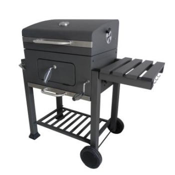 GRILL WĘGLOWY KLASY PREMIUM Z POKRYWĄ, NA KOŁACH MIR 4525